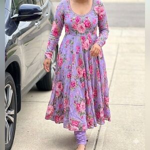 Ridhi Suri anarkali lavender NWT